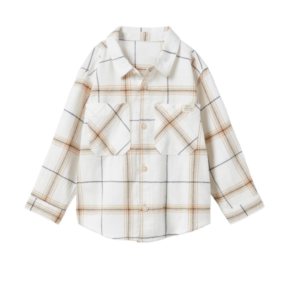 EUC boys plaid shirt 12-18 mos